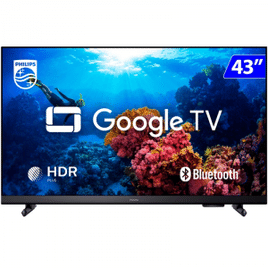 Smart TV Philips 43" Full HD 43PFG6918/78 Google TV Comando de Voz HDR 3 HDMI Wifi 5G