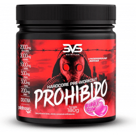 3VS Nutrition Pré Treino Prohibido 180g Sabor Chiclete