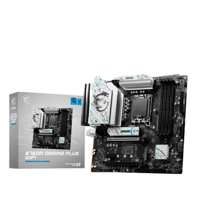 [Prime] Placa Mãe MSI B760M Gaming Plus, Intel LGA 1700, M-ATX, DDR5, Wi-Fi