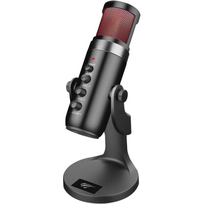 Microfone Condensador RGB Gamer Havit GK59 USB Omnidirecional Plug and Play