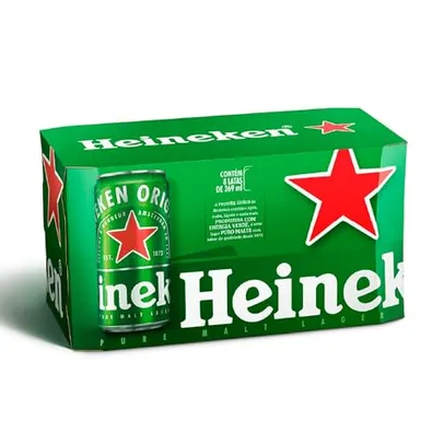 [Leve 4 R$ 18/APP] Pack Heineken Cerveja Pilsen - 8 latas de 269ml