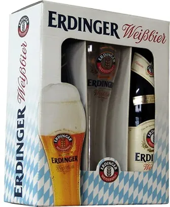 [app] Kit Cerveja Erdinger Weibbier Weissbrau - 2 garafas cerveja + 1 copo 500 ml
