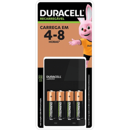 Carregador de Pilhas Recarregáveis DURACELL AA e AAA Com 4 Pilhas AA