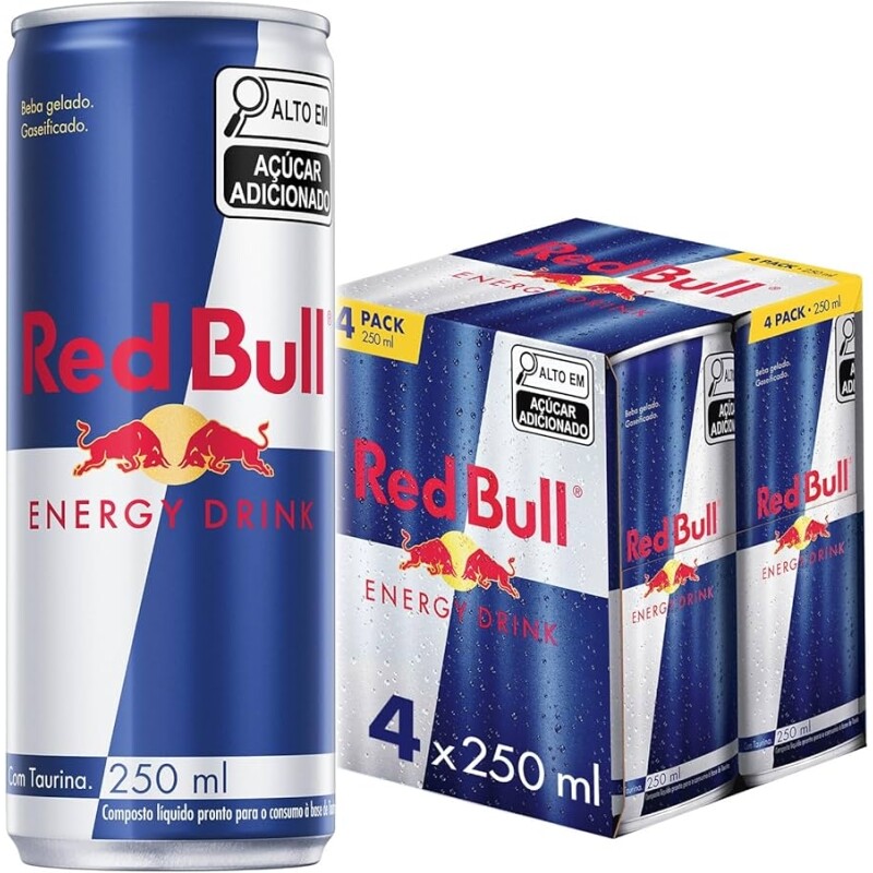 Pack de 4 Latas Red Bull Energético Energy Drink 250ml
