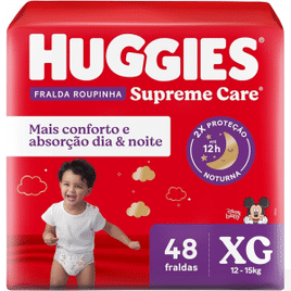 Huggies Fralda Roupinha Supreme Care XG 48 Un