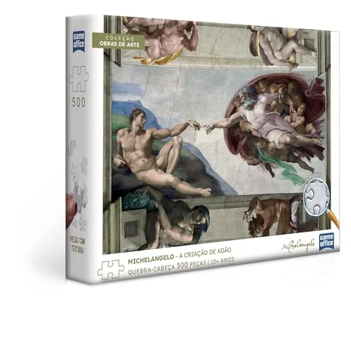 Michelangelo - A Criação de Adão - Quebra-cabeça 500 peças