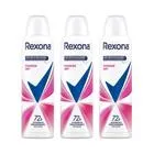 (R$9,53 cada) Kit 3 Desodorante Powder Dry Rexona Aerosol Antitranspirante 48h 150ml