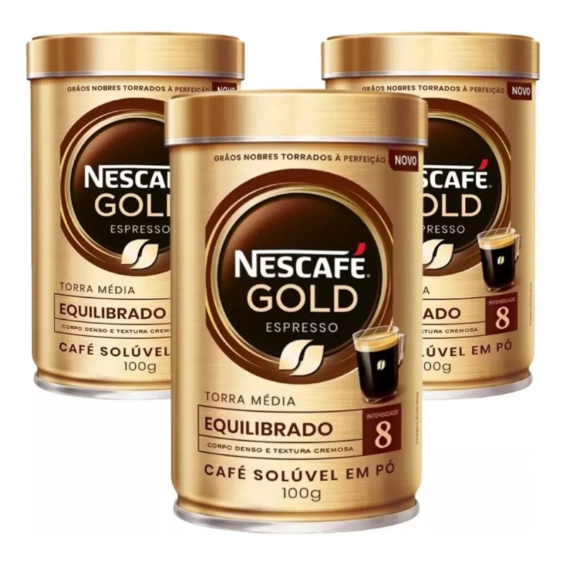 Nescafé Solúvel Dolce Gusto Nespresso 3 Unidades De 100g Café Solúvel Em Pó Intensidade 8