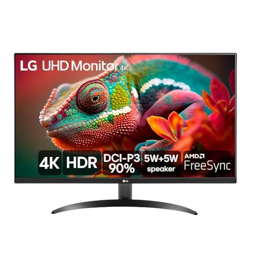 Monitor LG UHD 4K - Tela de 32, 4K, DCI-P3 90%, HDR10, AMD Free Sync. Dynamic Action Sync, Black Stabilizer, MaxxAudio, UltraHD - 32UR500-B