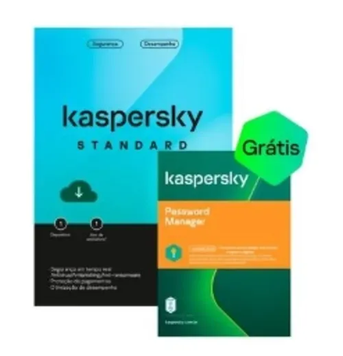 Kaspersky Standard + Kaspersky Password Manager 1 Dispositivo 1 Ano, Digital para Download - KL1058KDAFS