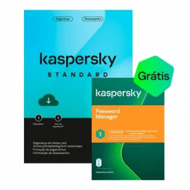 Antivírus Kaspersky Standard + Kaspersky Password Manager 1 Dispositivo 1 Ano Digital para Download - KL1058KDAFS