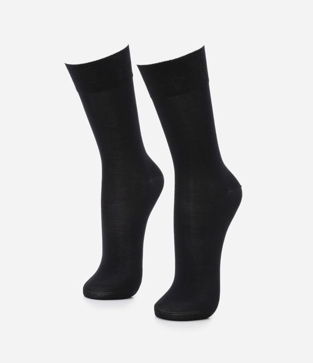 Meia Cano Alto em Fibra de Bambu Lupo