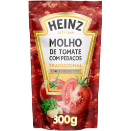 5 Unidades Molho de Tomate Heinz Tradicional - 300g