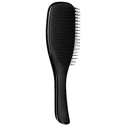 Tangle Teezer - Escova de cabelo desembaraçadora The Wet Detangler Black para todos os tipos de cabelo, molhados. Cor: Preta