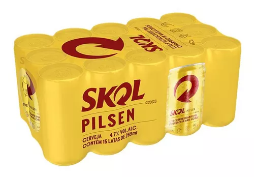 Cerveja Skol Pilsen com 15 Unidades de 269ml