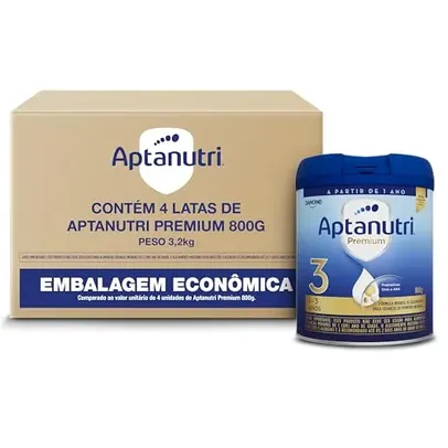 [REC / R$45,57/unidade] Aptanutri 3 Premium - Pack com 4 unidades de 800g - 3,2kg