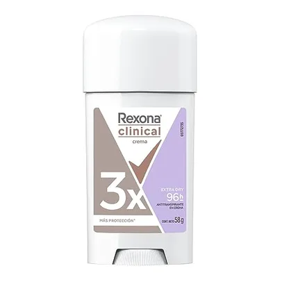 [+ POR - R$ 16,91] Desodorante REXONA Clinical Antitranspirante Creme Extra Dry 58g