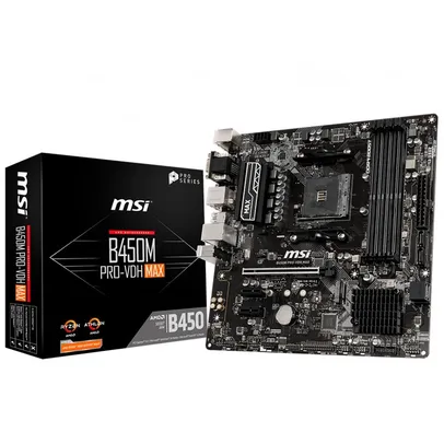 [APP] Placa-Mãe MSI B450M Pro-VDH Max p/ AMD AM4, m-ATX, DDR4