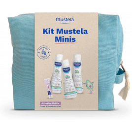 Mustela Kit Minis - Miniaturas Bebê Água De Limpeza + Hydra Bebê + Gel Lavante + Creme Vitaminado Preventivo De Assaduras - Nova Embalagem