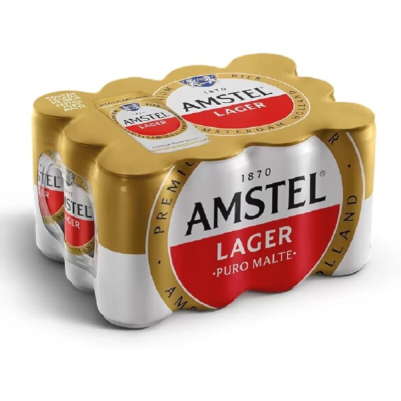 6 Packs Amstel Cerveja Lager 12 Latas de 269ml (72 Latas)