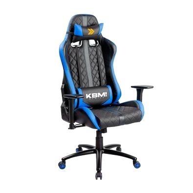 Cadeira Gamer KBM! GAMING Hailstorm CG450 Preta e Azul Com Almofadas Reclinável Descanso de Braço 2D - KGCG450PTAZ