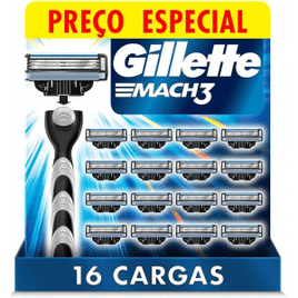 Refil Para Barbear Gillette Mach3 - 16 Unidades