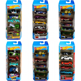 Pacote 5 Carros Sortidos Hot Wheels Mattel Multicor - não é possível escolher as cores