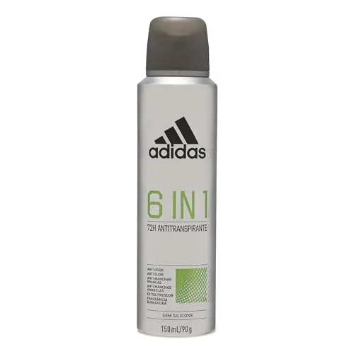 ( + por - R$ 10,00) Desodorante Adidas Masculino Aerossol Antitranspirante 6 in 1 150ml