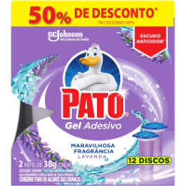 Detergente Sanitário Pato Gel Adesivo Lavanda 12 Discos