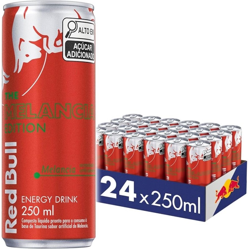 Pack de 24 Latas Red Bull Energético Energy Drink Melancia 250ml