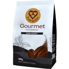 Café Torrado e Moído Gourmet 3 Corações Dark Roast 500g