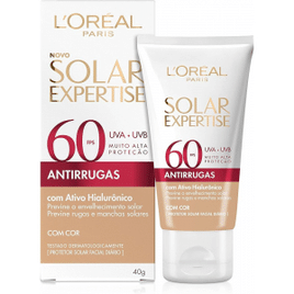 Protetor Solar Facial L'Oréal Paris Solar Expertise Antirrugas Fps 60 Com Cor 40G