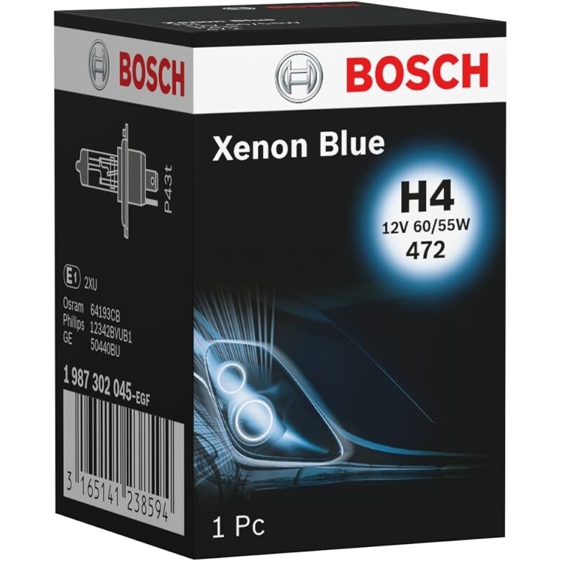 Bosch - Lâmpada H4 Bosch Xenon Blue - 12V 60/55W Halógena Caixa