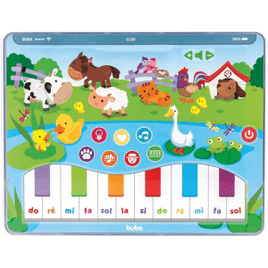 Brinquedo Tablet Infantil Cantando com os Animais 08512 - Buba