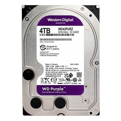 HD WD 4TB Purple 3.5' SATA - WD43PURZ