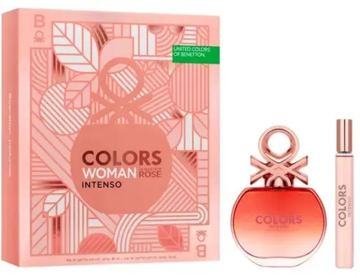 Kit Perfume Feminino Benetton Colors Woman Rose