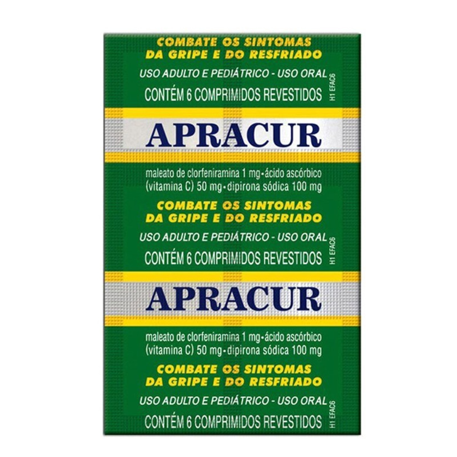 Apracur 6 Comprimidos Revestidos