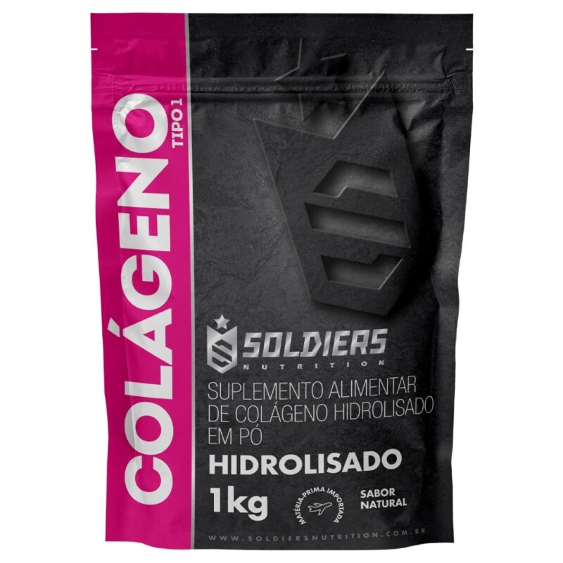 Colágeno Tipo 1 Hidrolisado - 1kg - 100% Puro Importado - Soldiers Nutrition