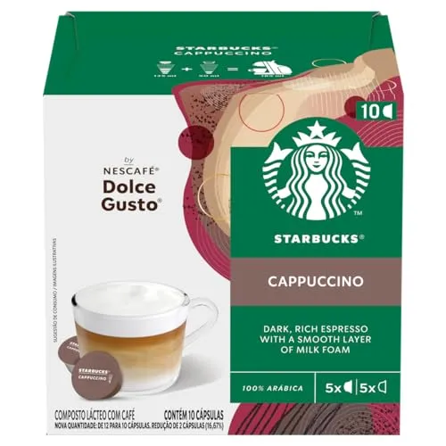 Cappuccino em Cápsula Starbucks Caixa 100g 10 Unidades