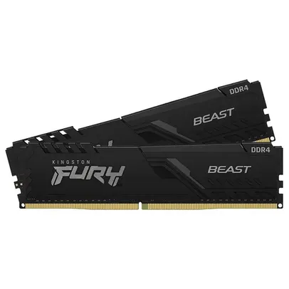 Memória RAM Kingston Fury Beast, 16GB (2x8GB), 3200MHz, DDR4, CL16, Preto - KF432C16BBK2/16