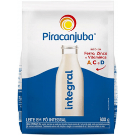 Leite em Pó Piracanjuba Integral Pouch 800g