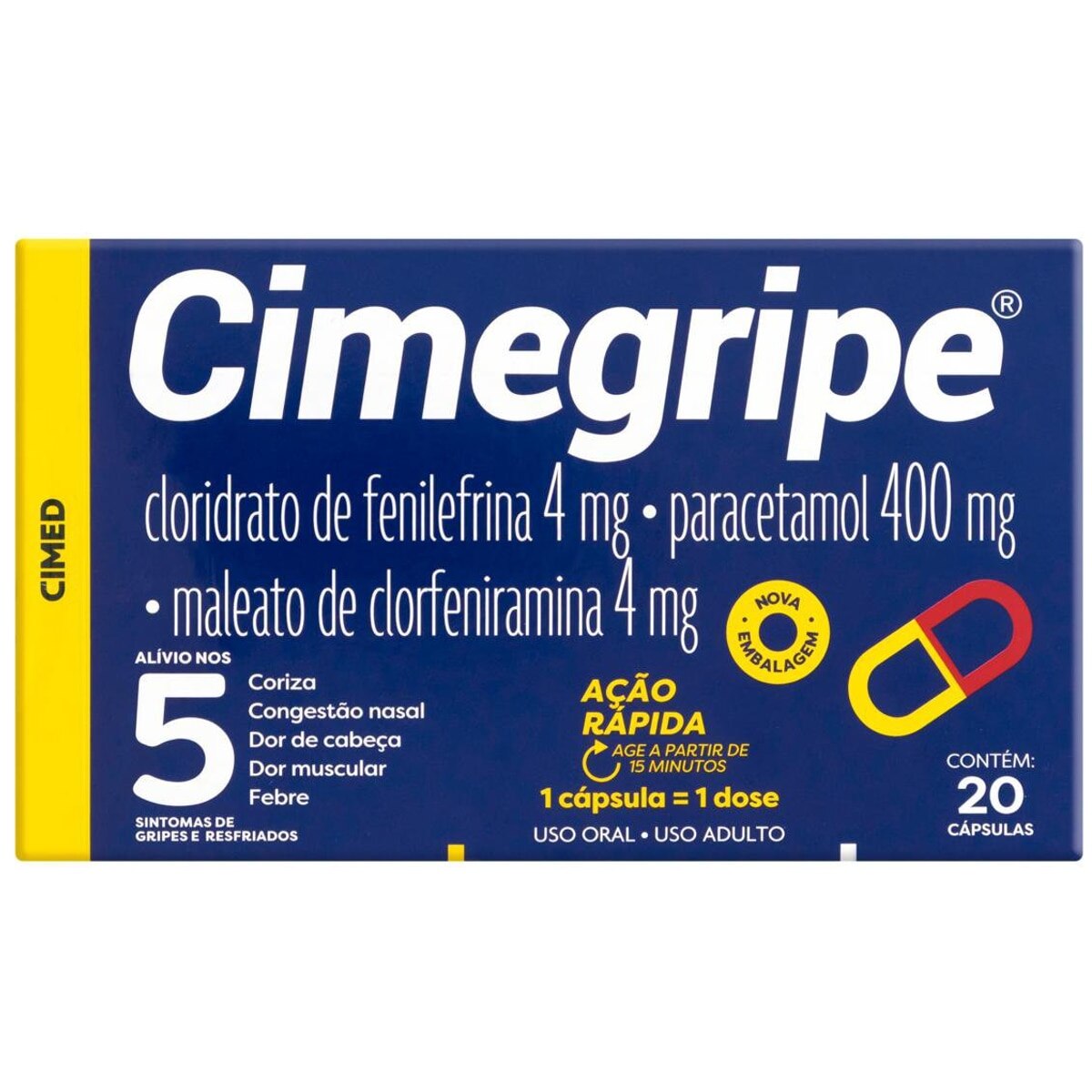 Cimegripe 20 Capsulas