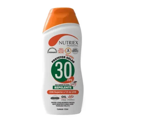 Protetor Solar Profissional com Repelente FPS 30 1/3 UVA 120ml Nutriex