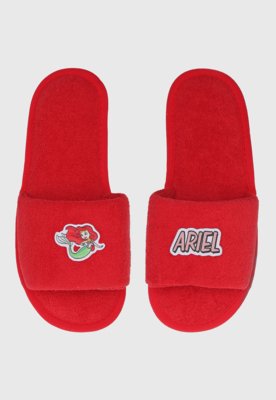 Pantufa Disney Ariel Vermelha