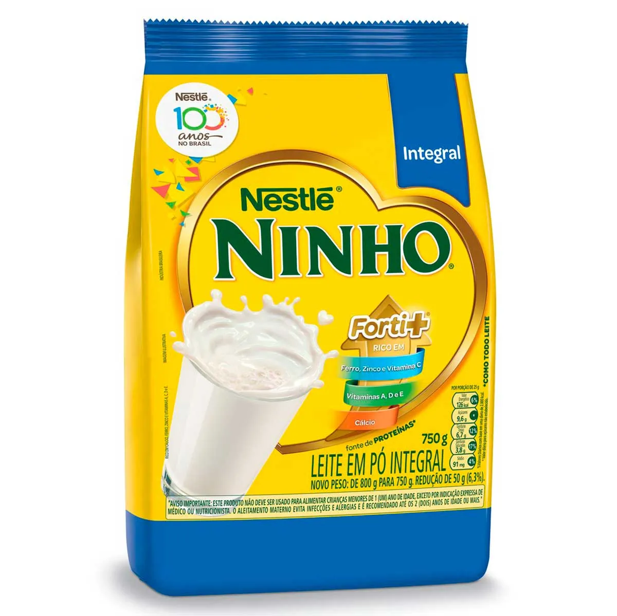 (Levando 3 R$ 74.49) LEITE EM PÓ NINHO INTEGRAL SACHET 750g