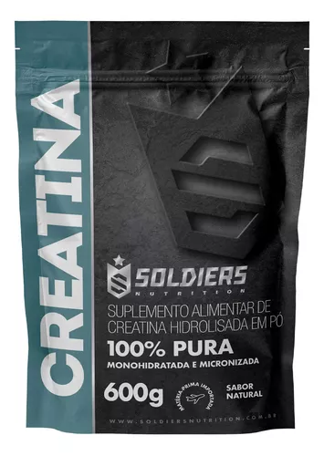 Creatina Monohidratada 600g 100% Pura Soldiers Nutrition
