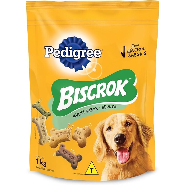 Biscoito Pedigree Biscrok Para Cães Adultos Multi - 1Kg