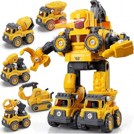 Brinquedo Carrinho Robô 5 Em 1 Monta Desmonta Construbots - Mega Compras