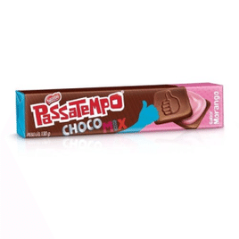 Biscoito Chocolate Recheio Morango Passatempo Choco Mix Nestlé 130g