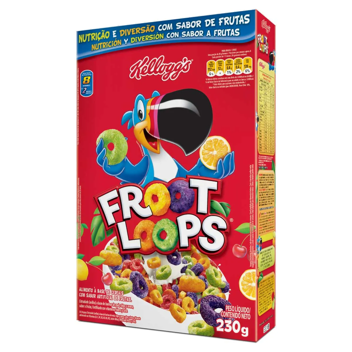 Cereal Froot Loops Sabor de Frutas Kellogg's 230g